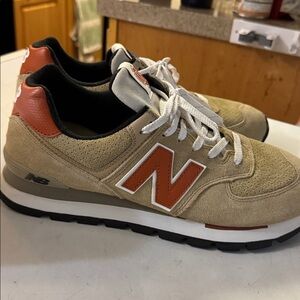 New Balance Beige and Orange Sneakers
